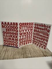 Letters And Numbers Vinyl Stickers Black & Red Mixed Lot New & used