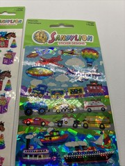 Sandylion Prismatic Transportation Stickers Cars, Planes, Boats & Toys