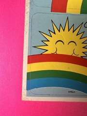 Vintage 80s RAINBOWS Stickers by Paula sun, cloud, star words rainbow stick ons