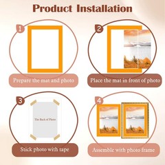 Mixed Color 11×14 Picture Mats For 8×10 Photos Acid Free Bevel Core 20 PCS