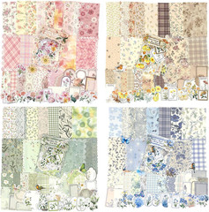 Scrapbook Supplies Kit – 400Pcs Vintage Floral Scrapbook Paper & Junk Journal St