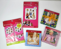 American Girl Crafts Sticker Pad Mini Paper Doll Book Lot Stocking Stuffer Party