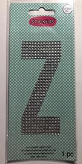 GIANT SILVER RHINESTONE LETTER “Z” Stickers(1pc)JoAnn’s•Name•Initial •Label•Last