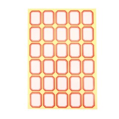 Coated Paper Name Stickers Red Adhesive for Organization Marking Home Office Use