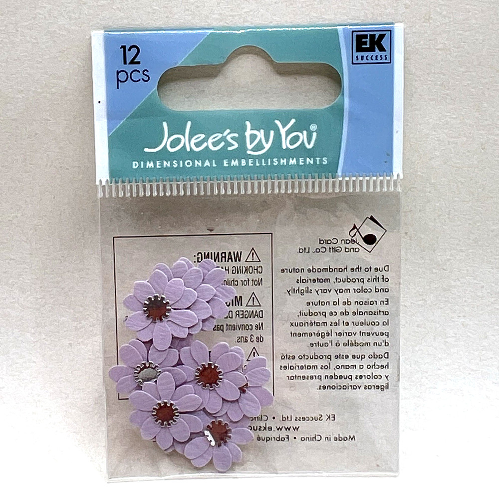 Jolee’s By You Purple Verbena Flower Embellishments Scrapbook Journal Collage