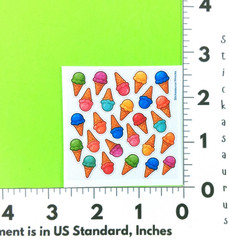 Colorful Ice Cream Cones Mini Sticker Sheet