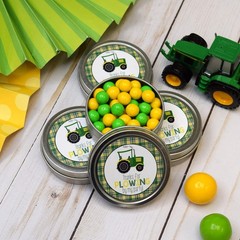 Green and Yellow Tractor Thank You Sticker Labels Thanks for Plowing By, 40 2…