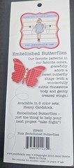 Chipboard 5 pink butterflies with gems Jenni Bowling for scrapbook crafts 7×3