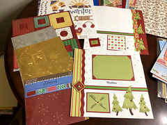 Scrapbooking Christmas 12 x 12 Paper Lot 121 Total +Extra Unopened Packs, Loose
