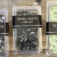 Spare Parts by The Paper Studio Lot Alpha Paper Clips, Letters, Bottle Caps Etc