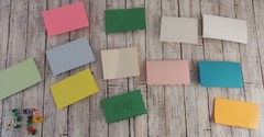 Vtg Paper Quilling Small Note Cards Handmade Ephemera Junk Journal Supplies READ
