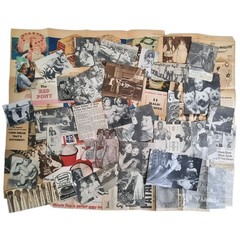 Vintage Junk Journal Paper Lot Ephemera Craft Bundle Old Photos Christmas Cards