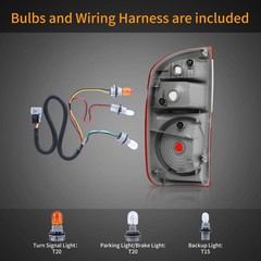 Tail Light Assembly Compatible with 2004-2006 Toyota Tundra Double Cab Tail l…