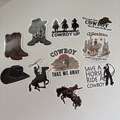 10 STICKERS WESTERN COWBOYS Journal Planner Notebook SCRAPBOOK WSIPDN