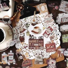 160 PCS Vintage Stickers Scrapbook Stickers DIY Craft Supplies -Adhesive7442