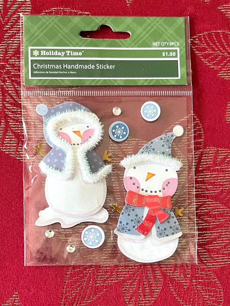ONLY 1 – WINTER SNOWMEN SNOWFLAKES HOLIDAY TIME 3D STICKERS