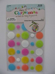 Hobby Lobby Make it Christmas ORNAMENT STICKER DOTS Bright NIP