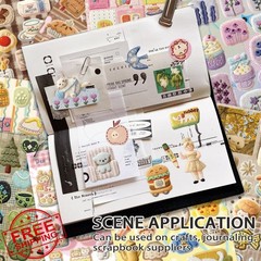 Bomichi Sticker Book Green Brown 2 in 1