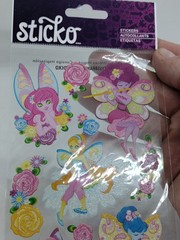 GLITTER FAIRY STICKERS BY STICKO – RETIRED SCRAPBOOKING STICKER