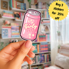 Girly Pop Sticker Pink Soda Can Laptop Sticker Coquette Decal Cute Gift Her