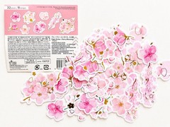 Japanese Sakura Sticker Set Kawaii Cherry Blossom Scrapbooking Planner Washi Tap