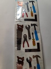 Sandylion Mylar Stickers Tools Hammer Saw Wrench Screwdriver NOS New VTG