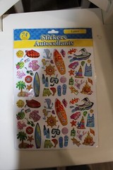 Laser Beach/Ocean Sticker 74PC Surf Board Jet Ski Palm Tree Snorkel Scrapbooking
