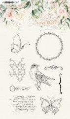 STUDIO LIGHT – CLEAR ACRYLIC STAMPS – ANOTHER LOVE STORY – ROMANTIC ELEMENTS