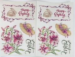 Vintage PSX Designs Stickers SET of 2 Sheets 4″X6″ Lillies/Easter NEW!