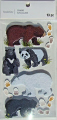 BEAR LOT OF 3 Recollections Stickers NEW! 668405 brown panda polar black grizzly