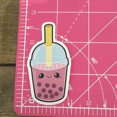 Boba Bubble Tea Scrapbooking Stickers Set, Multicolor Food & Drink (4 pcs)