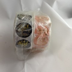 500pcs 1″ X2 THANK YOU FOR SUPPORTING MY SMALL BUSINESS Stickers Black & Pink