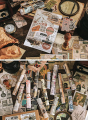 200 Pieces Vintage Ephemera Pack Decoupage Paper Junk Journal Kit Scrapbook Plan