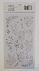 Gold Outline Flowers Clear Flat Scrapbooking Stickers By Recollections