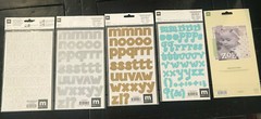 Making Memories Alphabet Stickers Funky Alphamakers Chunky Cheeky black Shimmer