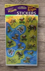 Vintage Trend Enterprises Stickers Foil Bright Funny Frogs 2 Sheets Brand NEW