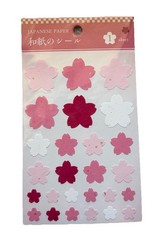 Japanese Sakura Sticker & Origami Paper Set Made in Japan Kawaii Craft