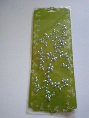 Crafts Prima Say it with Pearls Bling Strips Flowers Blue Large Small