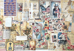 250pcs AMERICA 250 USA JUNK JOURNAL-SCRAPBOOK KIT W/JOURNAL – AUTHENTIC EPHEMERA
