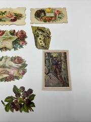 Antique Lot Of 10 Victorian Scrap Paper Ephemera For Collecting Or Scrapbooking