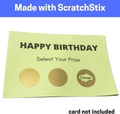 150 Pack, 1″ Scratch Off Stickers Labels, Round Circle – Gold
