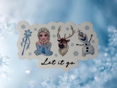 Sticker Pack | Frozen | Water Resistant | Clear |Elsa | Anna | Olaf