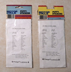 Vintage Motorcycle Puffy Stickers Lot Yamaha Suzuki Kawasaki Triumph Honda 1980s