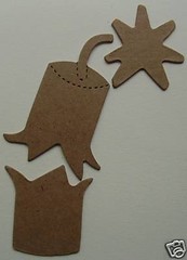 {3} FIRECRACKER – Raw Bare Unfinished Chipboard Die cut