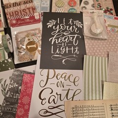 Lot Of Scrapbooking Holiday Christmas Project Life Embellishments And Papers