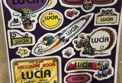 Vtg 1983 LUCIA Celebrity Stickers Sealed Mark I Name Stickers