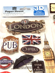 Paper House Jolees Recollections England London Scrapbook Sticker Lot of 3 NEW