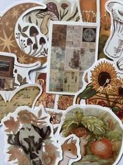 WOODLAND ASSORTMENT Stickers(6pc)Fairy•Mushroom •Animals•Flowers•Nature•Trees•