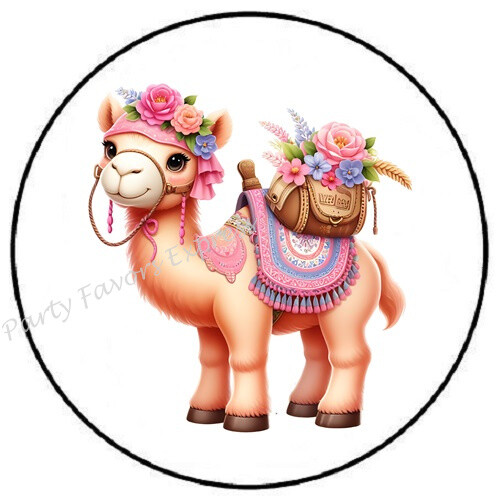 ADORABLE CAMEL ENVELOPE SEALS LABELS STICKERS PARTY FAVORS
