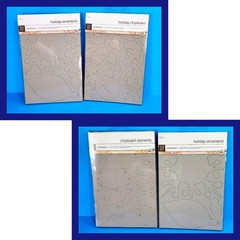BASIC GREY LOT CHIPBOARD ELEMENTS & HOLIDAY ORNAMENTS SCRAPBOOK MIXED MEDIA #1